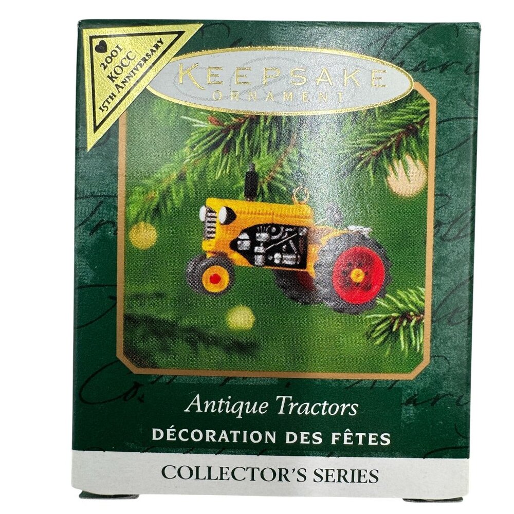 Hallmark 2001 Keepsake Ornament Antique Tractors Collectors Series Die-Cast Meta